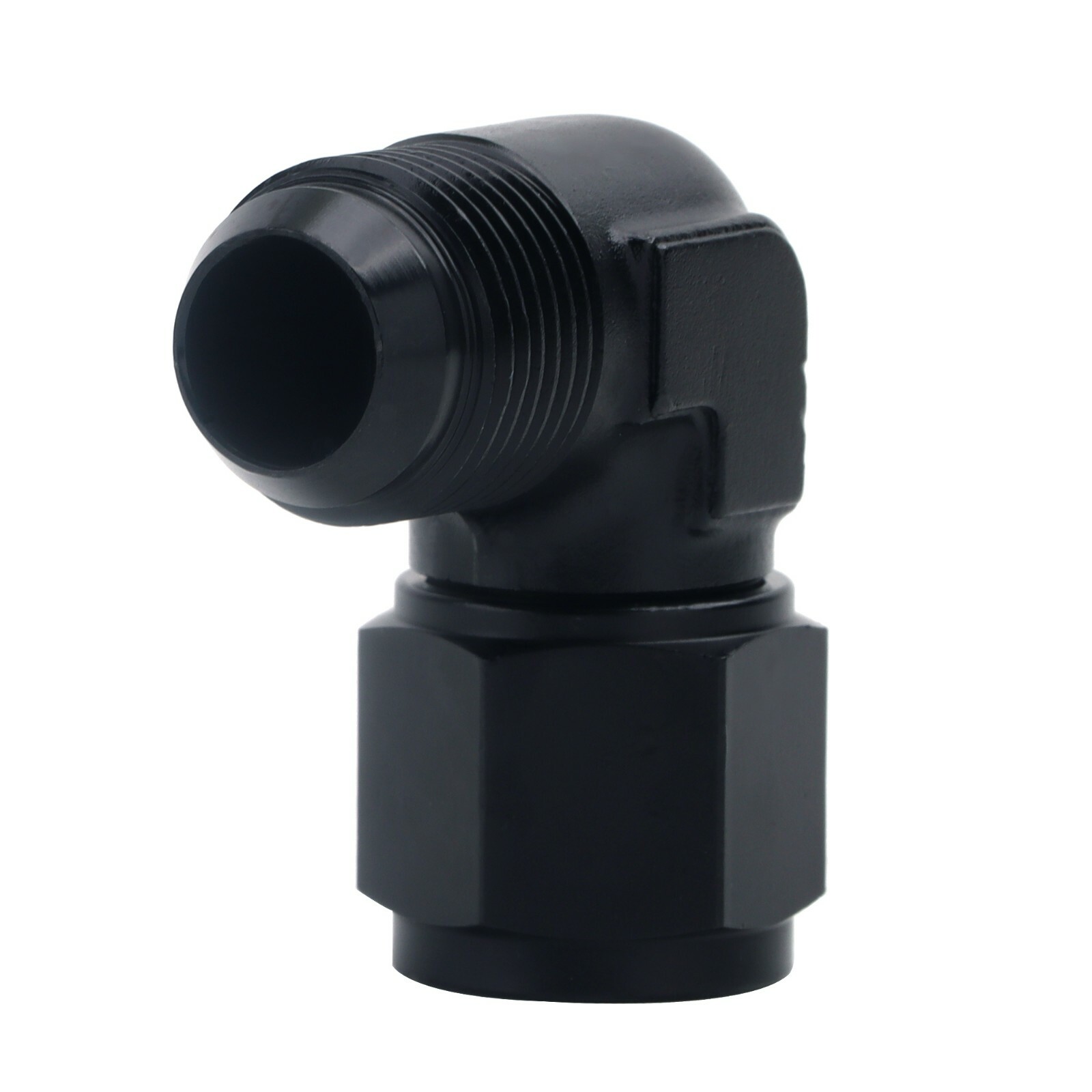 4AN Female to 4AN Male Flare Swivel Hose Fitting Adapter 90° Degree Aluminium