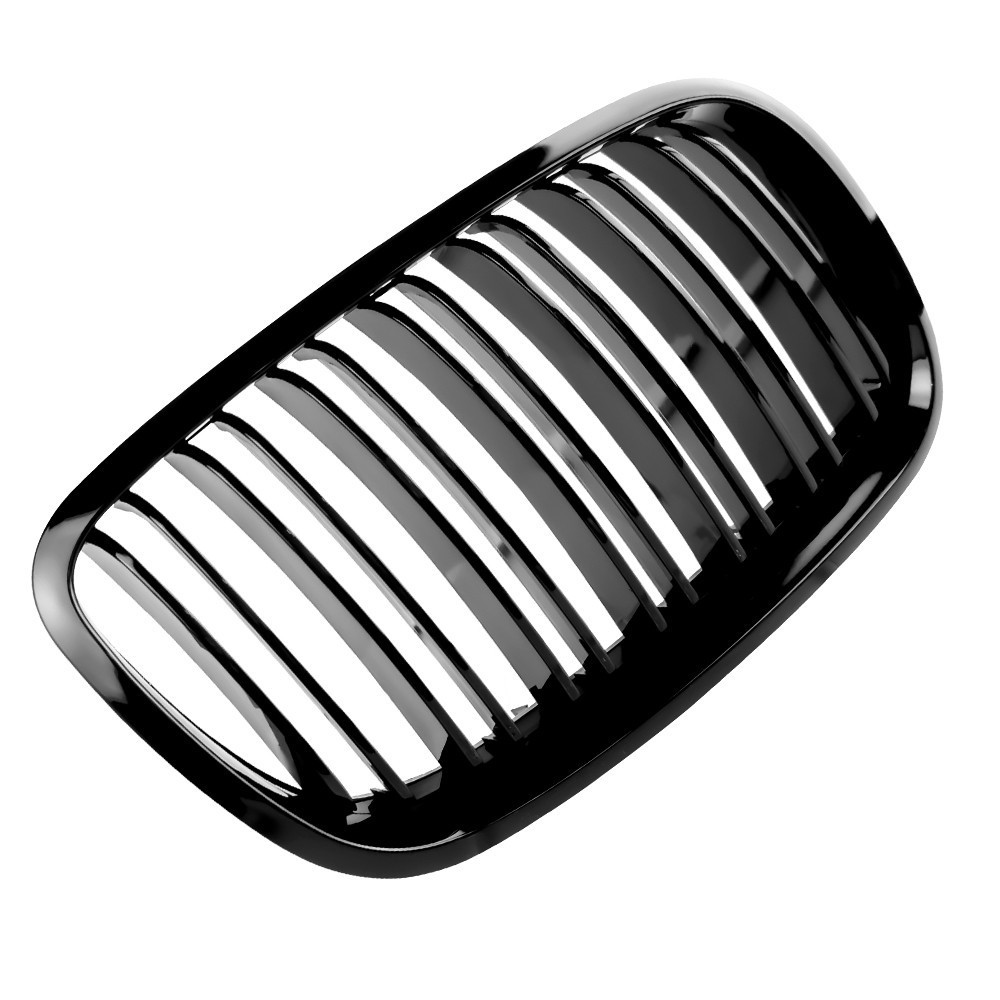 Gloss Black For BMW X5 E70 X6 E71 2007-2013 Dual Slats Front Kidney Grille Grill