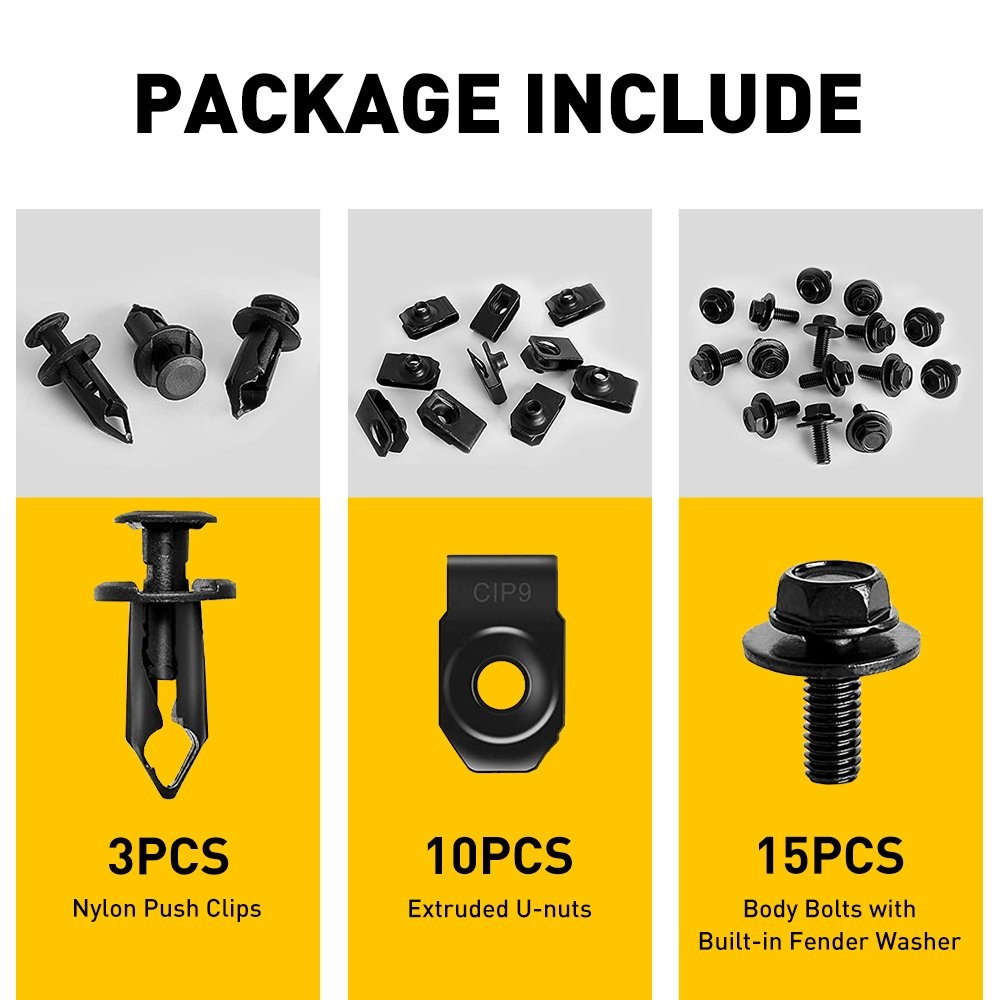 28-280X Splash Shield Hardware Guard Body Bolt Clips for Infiniti G37X G37 G35