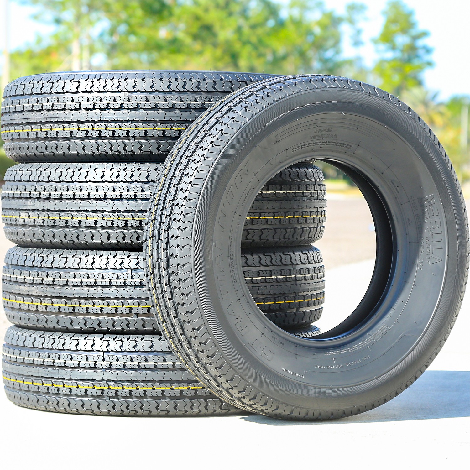 4 Tires Nebula ST Radial N’ 001 Semi-Steel ST 205/75R15 Load E 10 Ply (Thailand)