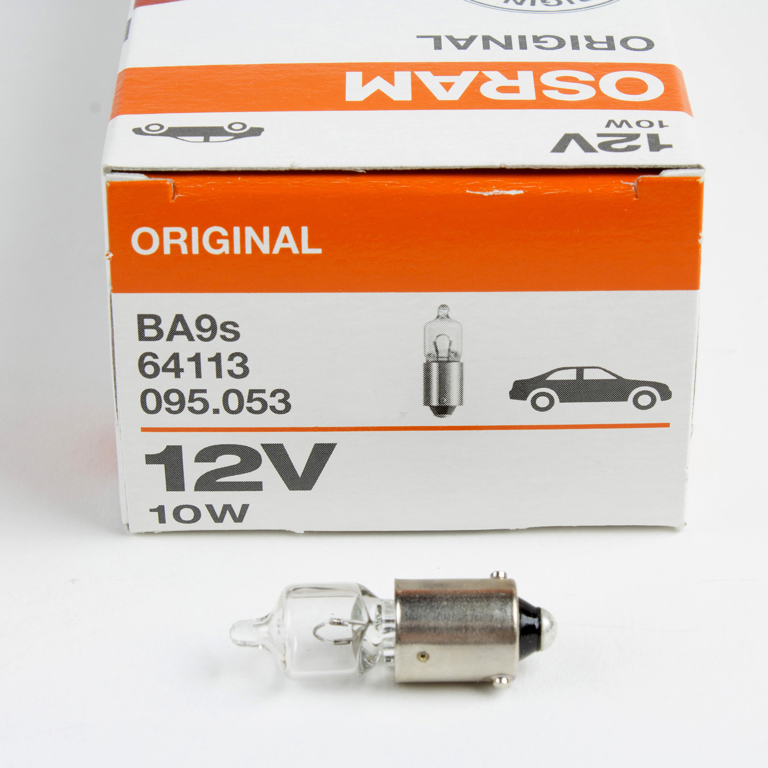 64113 10W 12V BA9s OSRAM halogen GENUINE interior H10W brake miniwatt QTY=1