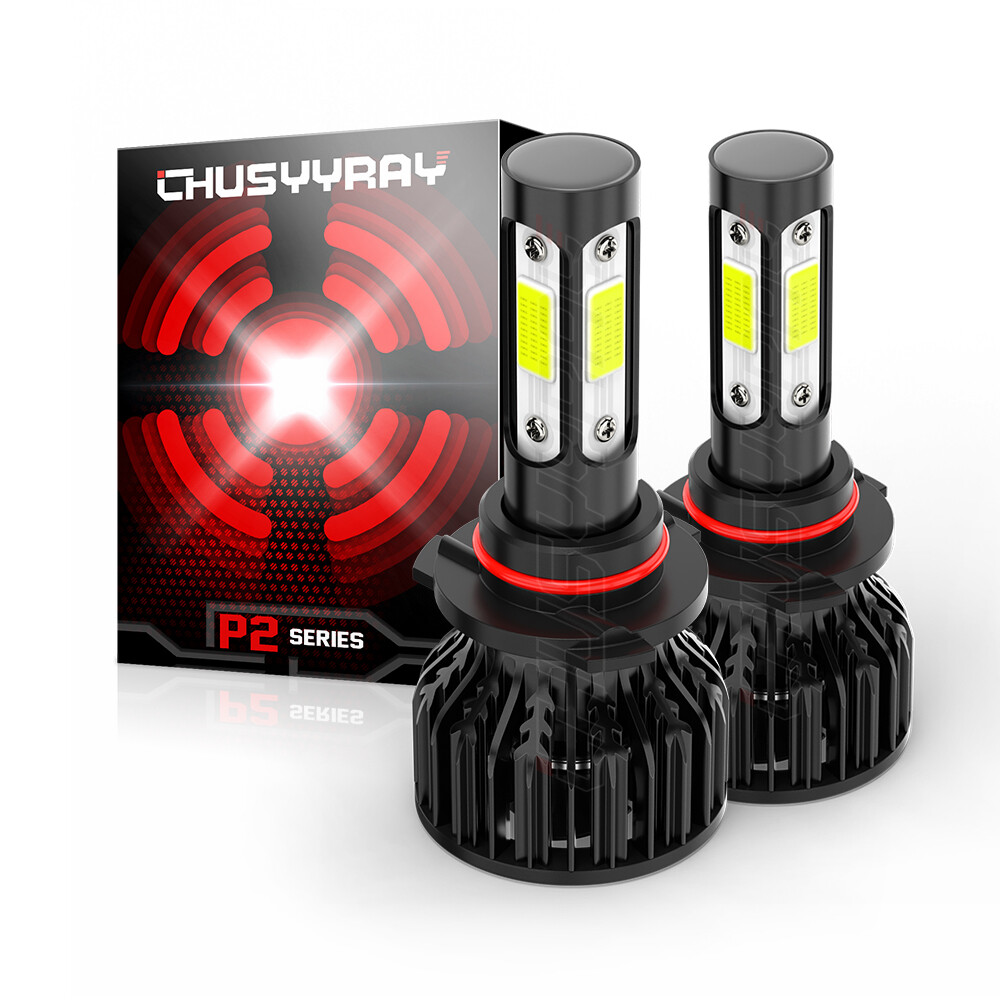 LED Headlight Bulbs 10000Lumens Kit 9012 High Low Beam Super Bright White 6500K
