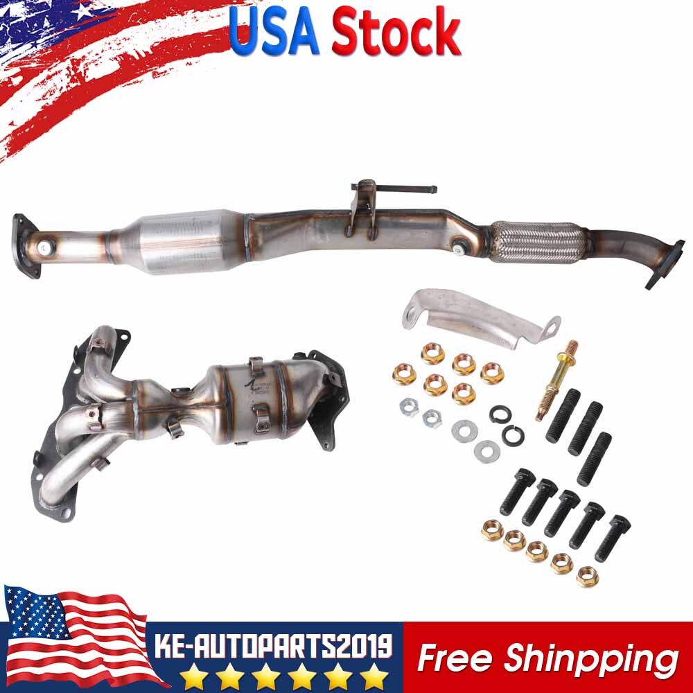 Both Catalytic Converters for 2007-2012 Nissan Altima 2.5L Manifold and Flex NEW