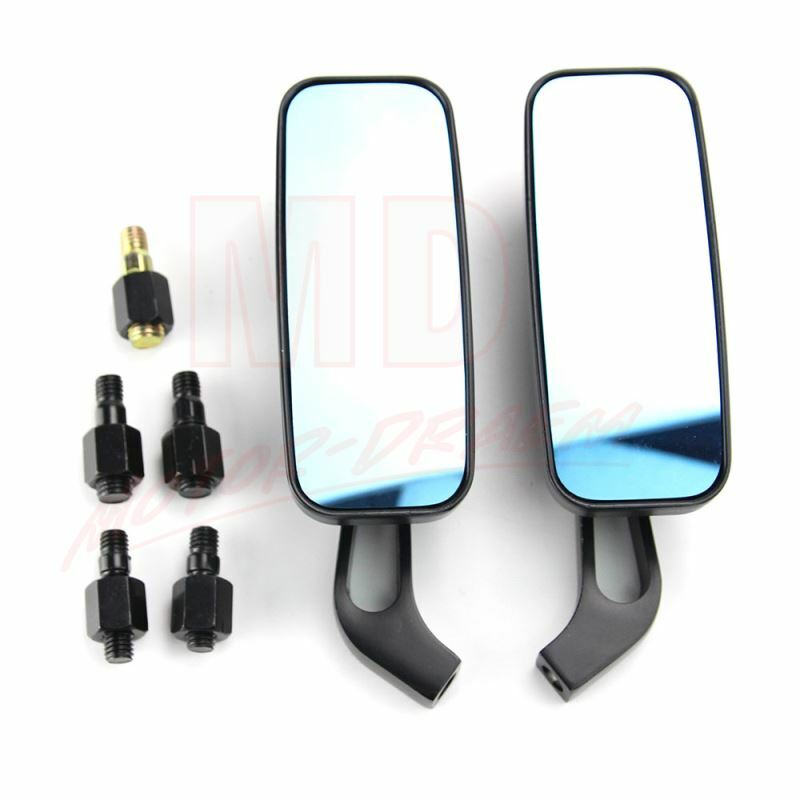 For Kawasaki Vulcan VN 500 750 800 900 1500 Black Rectangle Motorcycle Mirrors