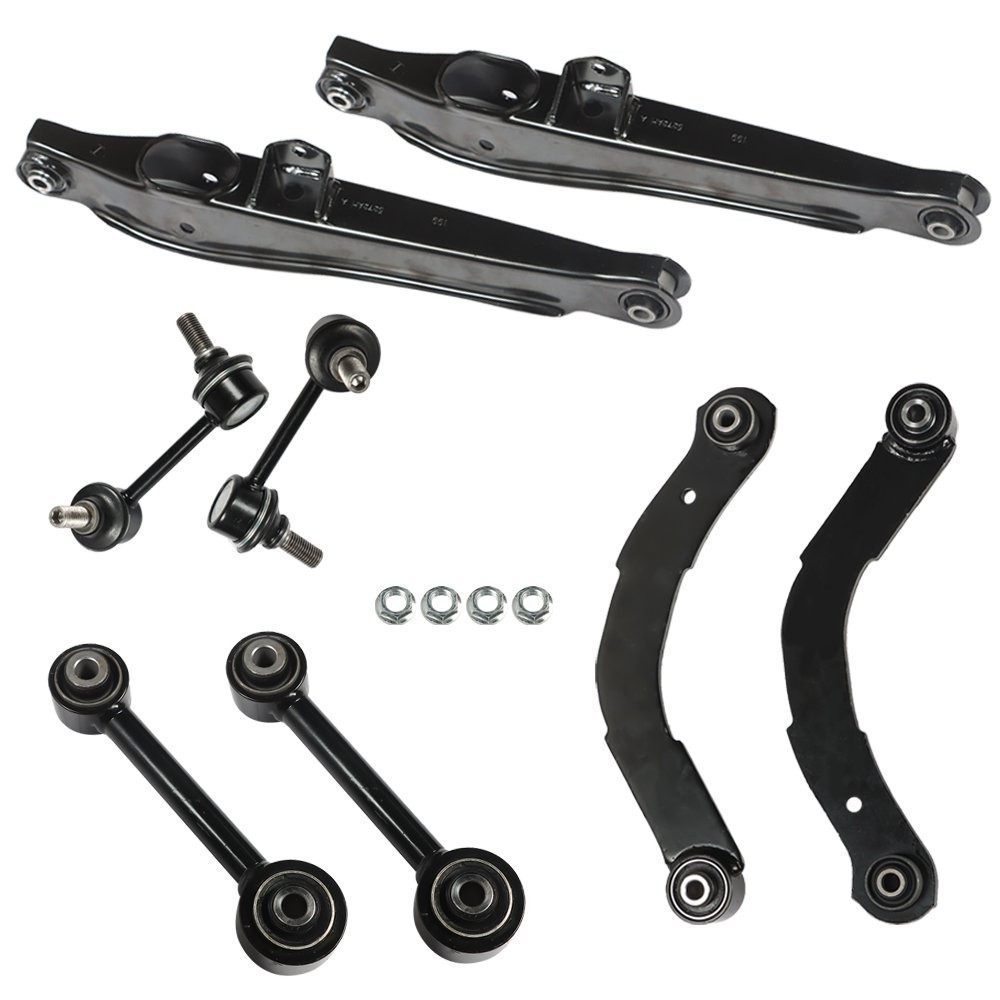 ALLROO 8Pcs Rear Control Lateral Toe Arms Sway Bar Links Kit For Dodge Caliber