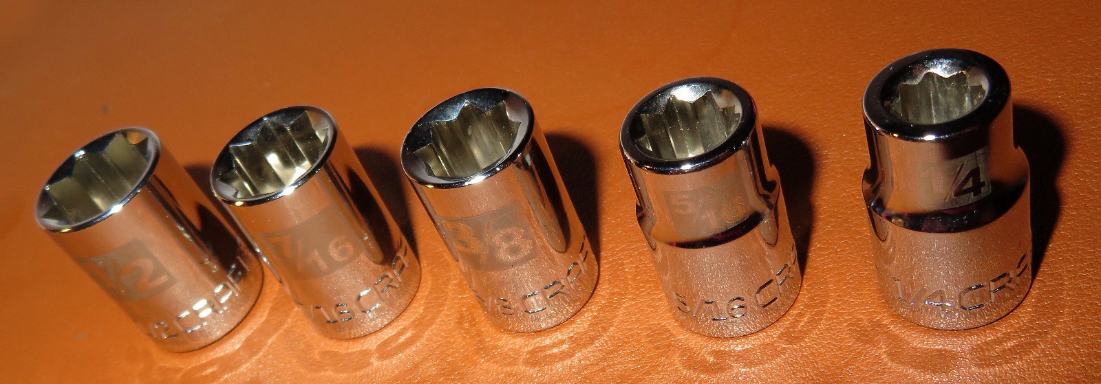 CRAFTSMAN Socket Set 8 Points 3/8 Drive SAE Shallow Mixed 5 Pieces
