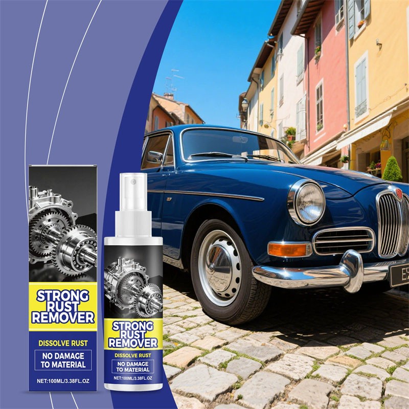 Strong Rust Remover 100ml/3.38fl.oz Powerful Rust Removal Spray For Cars &Tools