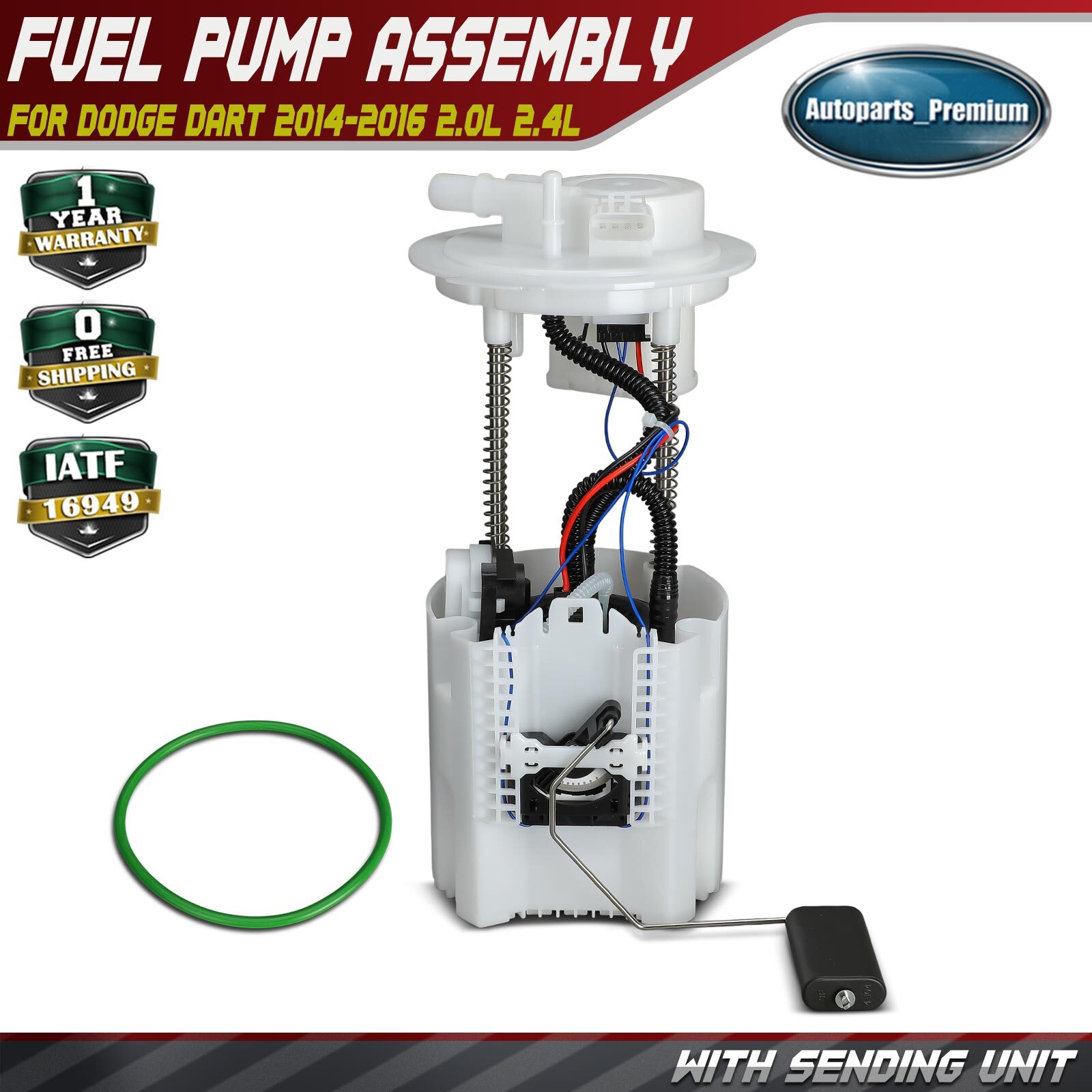 Fuel Pump Module Assembly w/ Float & Seal for Dodge Dart 14-16 2.0L 2.4L Sedan