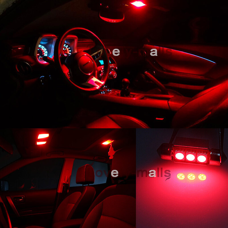 6PCS Bulb Xenon RED LED Interior Lights Package kit Fit 2004-2008 Acura TSX J1