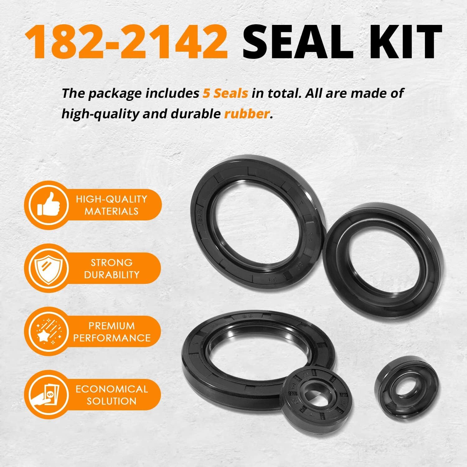 182-2142 Complete Engine Oil Seal Rebuild Kit For Polaris Sportsman 400 400L