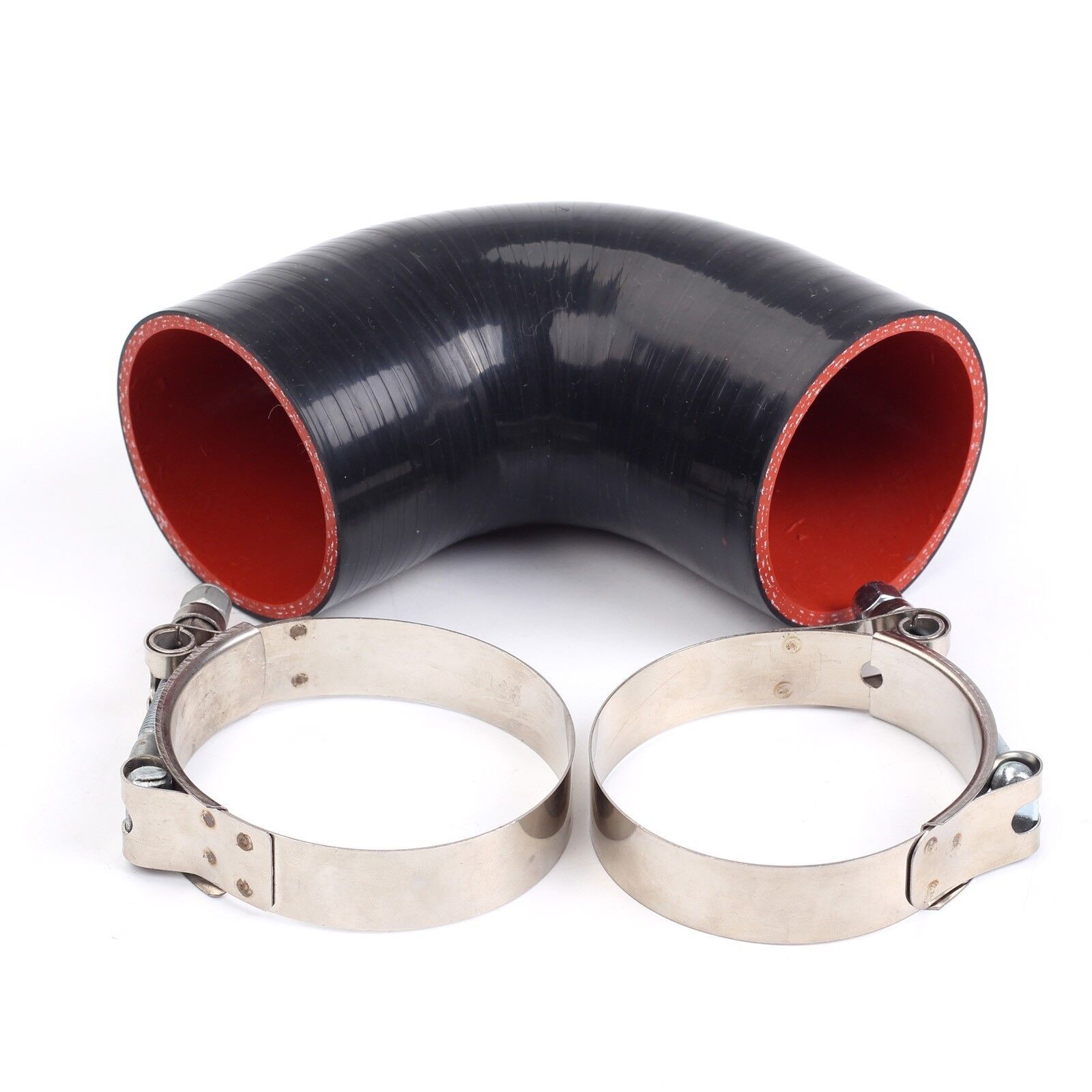 3.5″ 89mm Silicone Hose/Intake/Intercooler Pipe 90 Degree Elbow Coupler +2xClamp