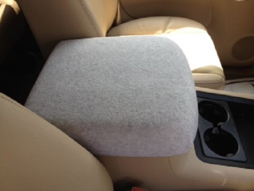 Auto Center Console Armrest Covers (Console Lid Cover) C1 Light Gray Fleece