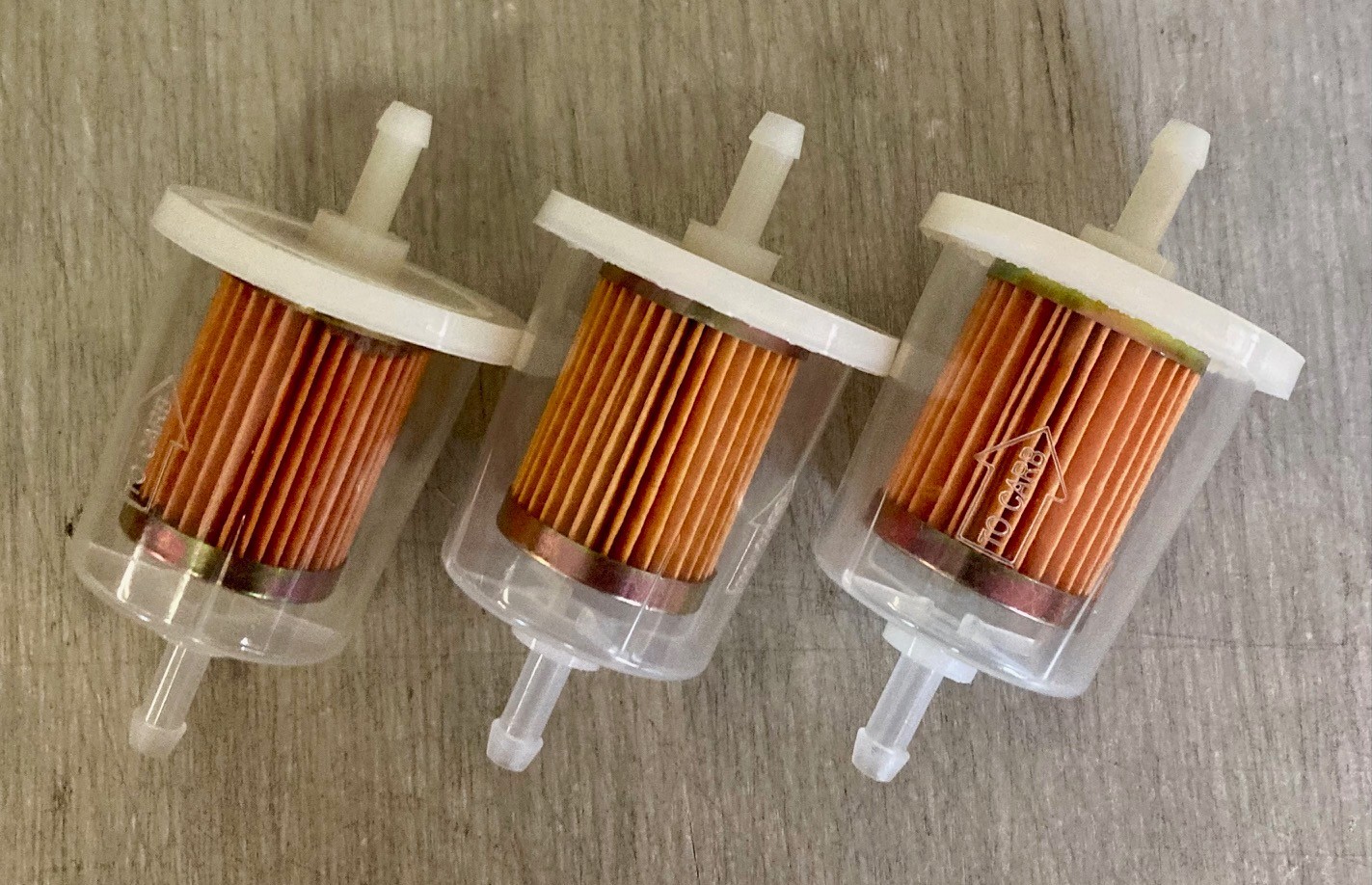 THREE(3) GKI GF68PL 1/4 Plastic Inline Gas/Fuel Filter LOT fits G1 33001 F20011