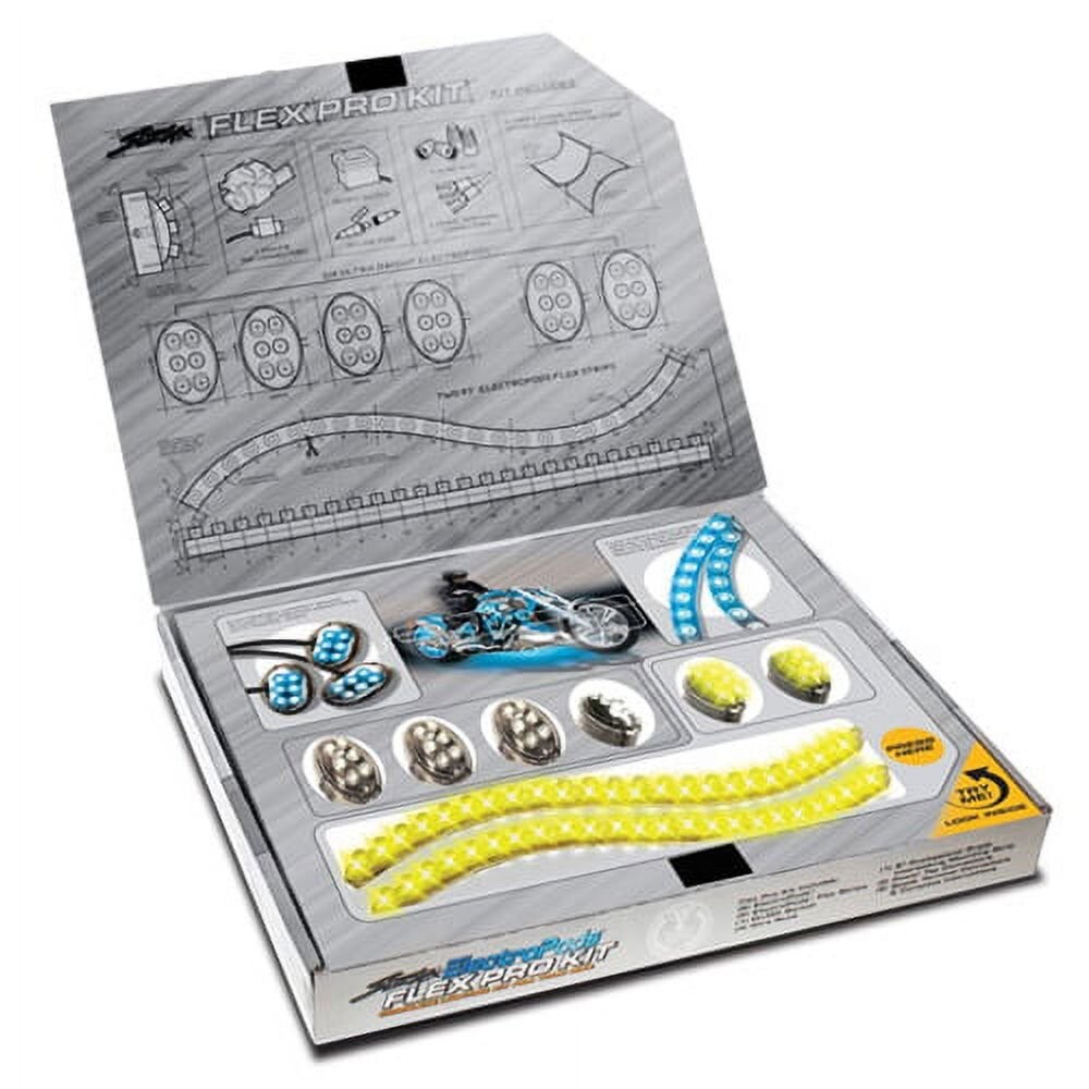 Street FX ProFlex Light Kit – LED Accent Electropods -YELLOW / CHROME -(1044658)