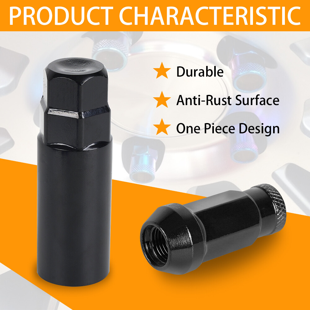 Cap Spiked Racing Wheel Lug Nuts 20PCS M12 x 1.5mm M12 x 1.25mm 54mm Arrow Style