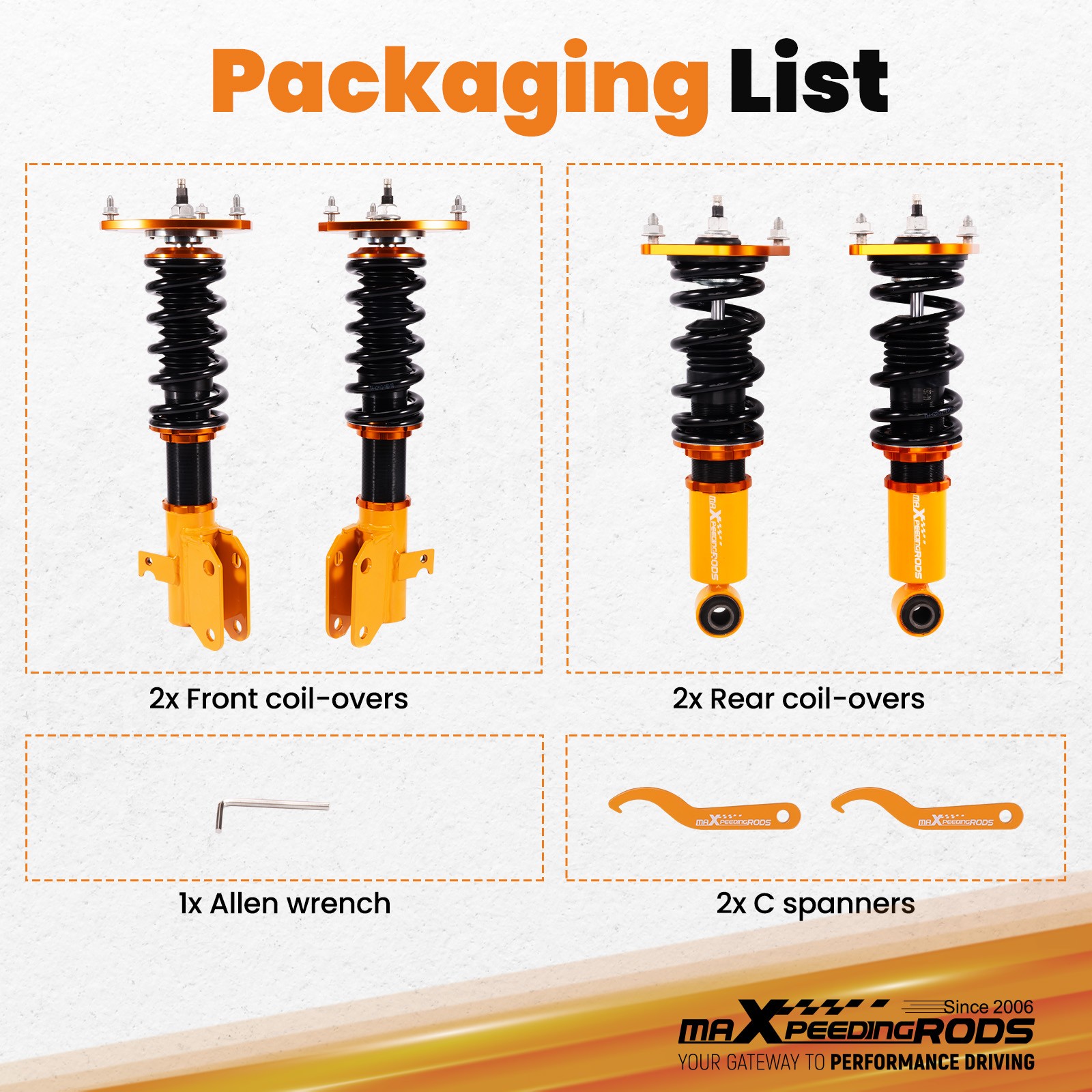 24 Level Damper Coilovers Shock Absorbers Kit for Subaru Impreza WRX & STi 15-21