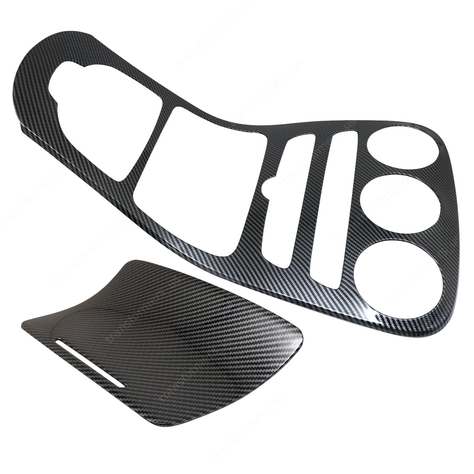 FOR Mercedes C Class W205 Carbon Fiber Style Console Gear Shift Frame Panel Trim