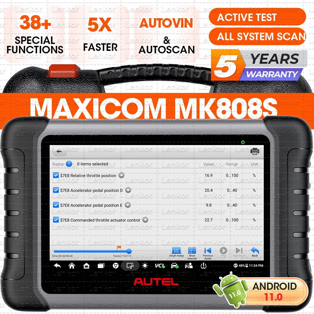 2026 Autel MaxiCOM MK808S PRO MX808S Bidirectional Car Diagnostic Scanner Tool