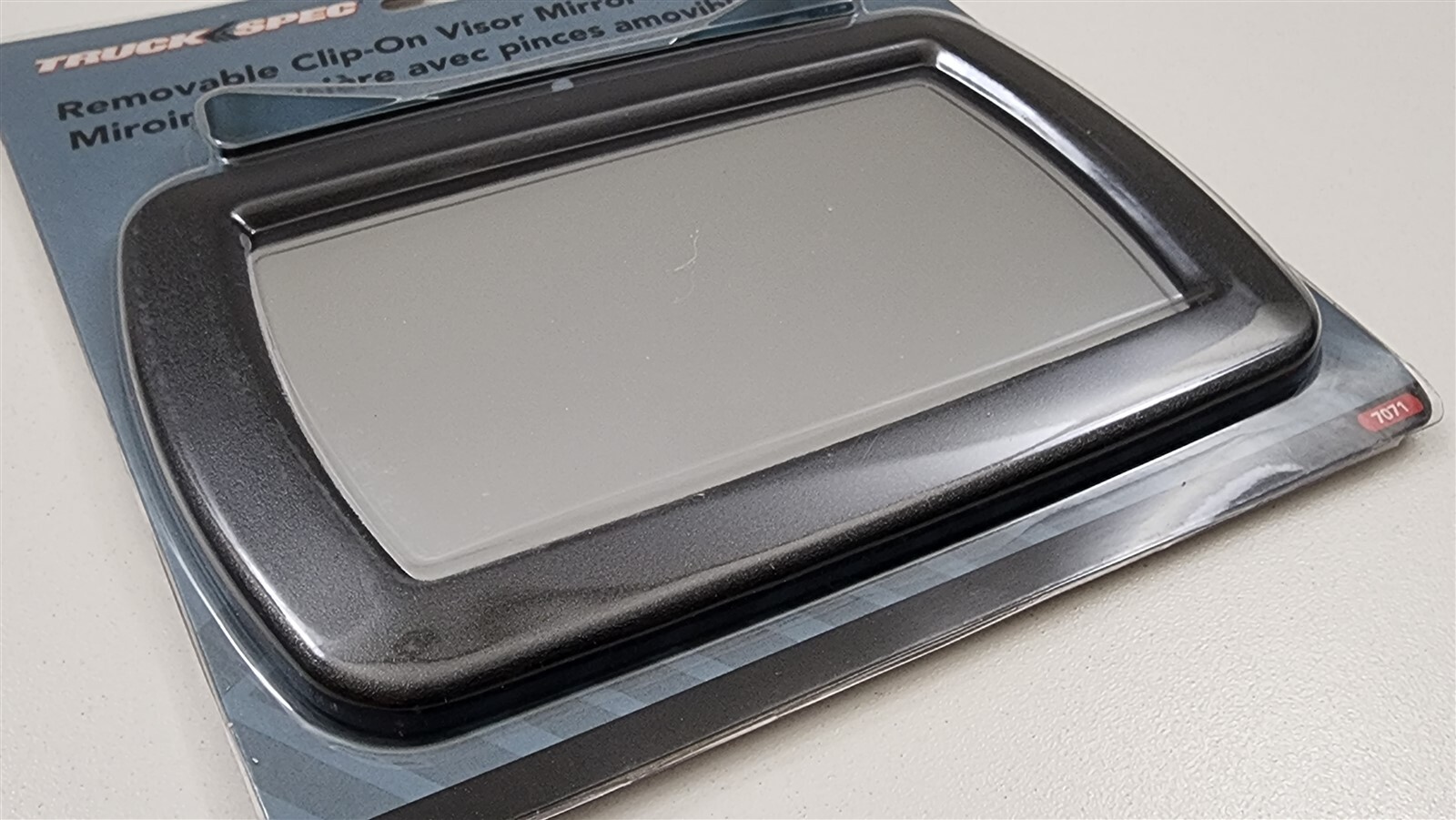 Truckspec 7071 Removable Clip On Visor Mirror 4-3/8 inch x 6-5/8 inch