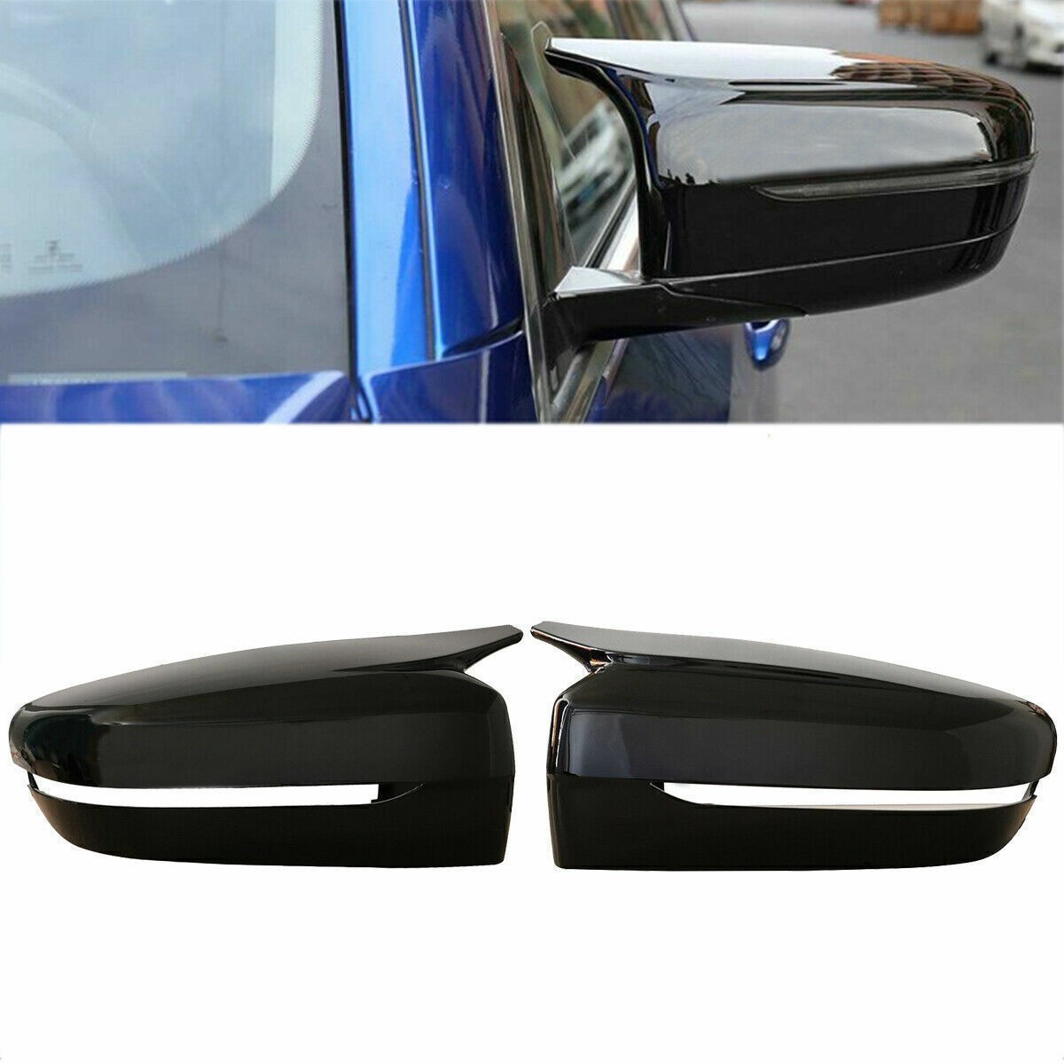 Gloss Black Style Side Mirror Cover Caps For BMW G20 G21 G22 G30 G31 G11 G14 G15