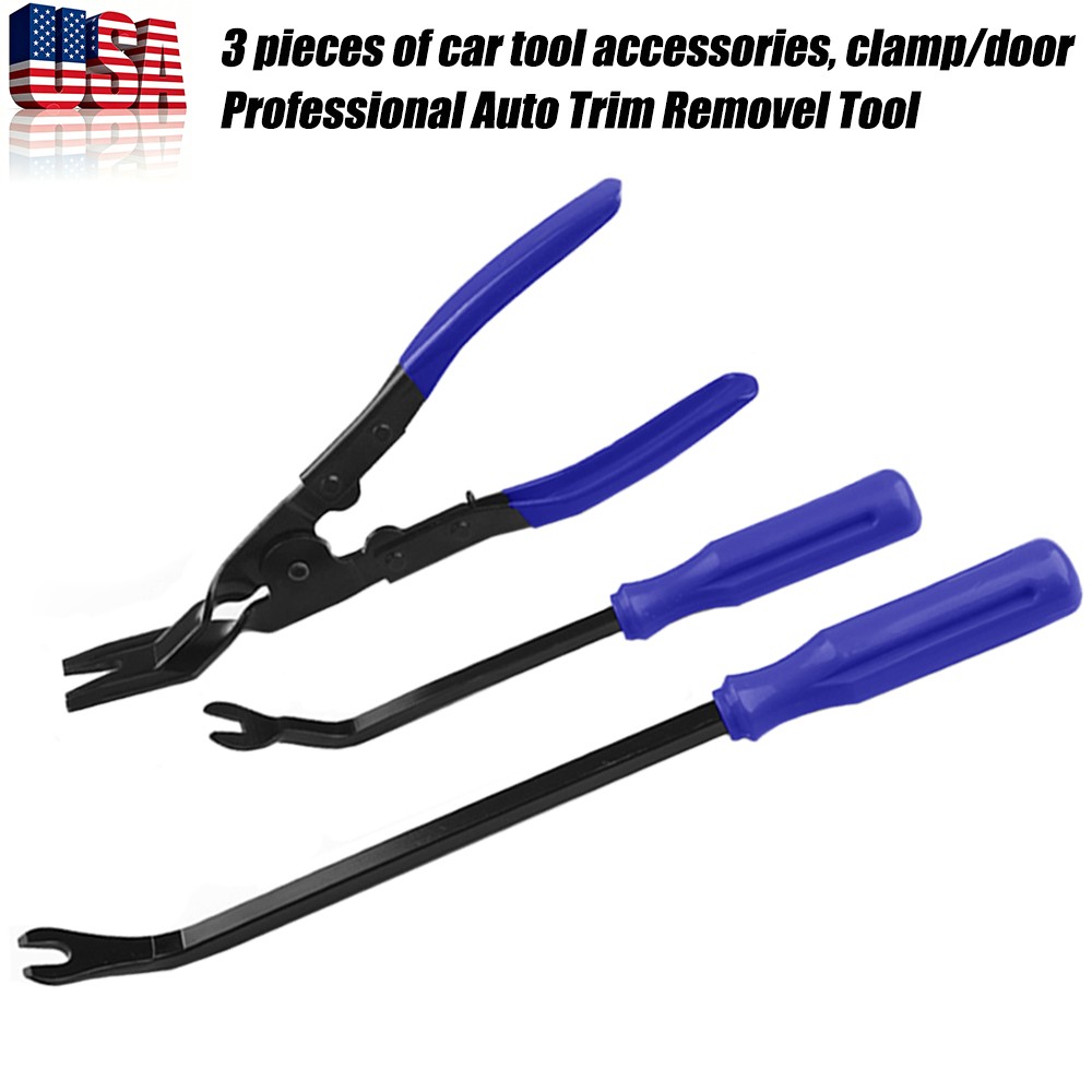 3PCS Auto Trim Clip Remover Tool Removal Pliers Fastener Door Panel Retainer Set