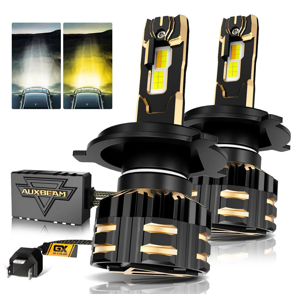 AUXBEAM H4 HIGH POWER & BRIGHTNESS GX BI-COLOR SERIES 25000LM 110W LED BULBS