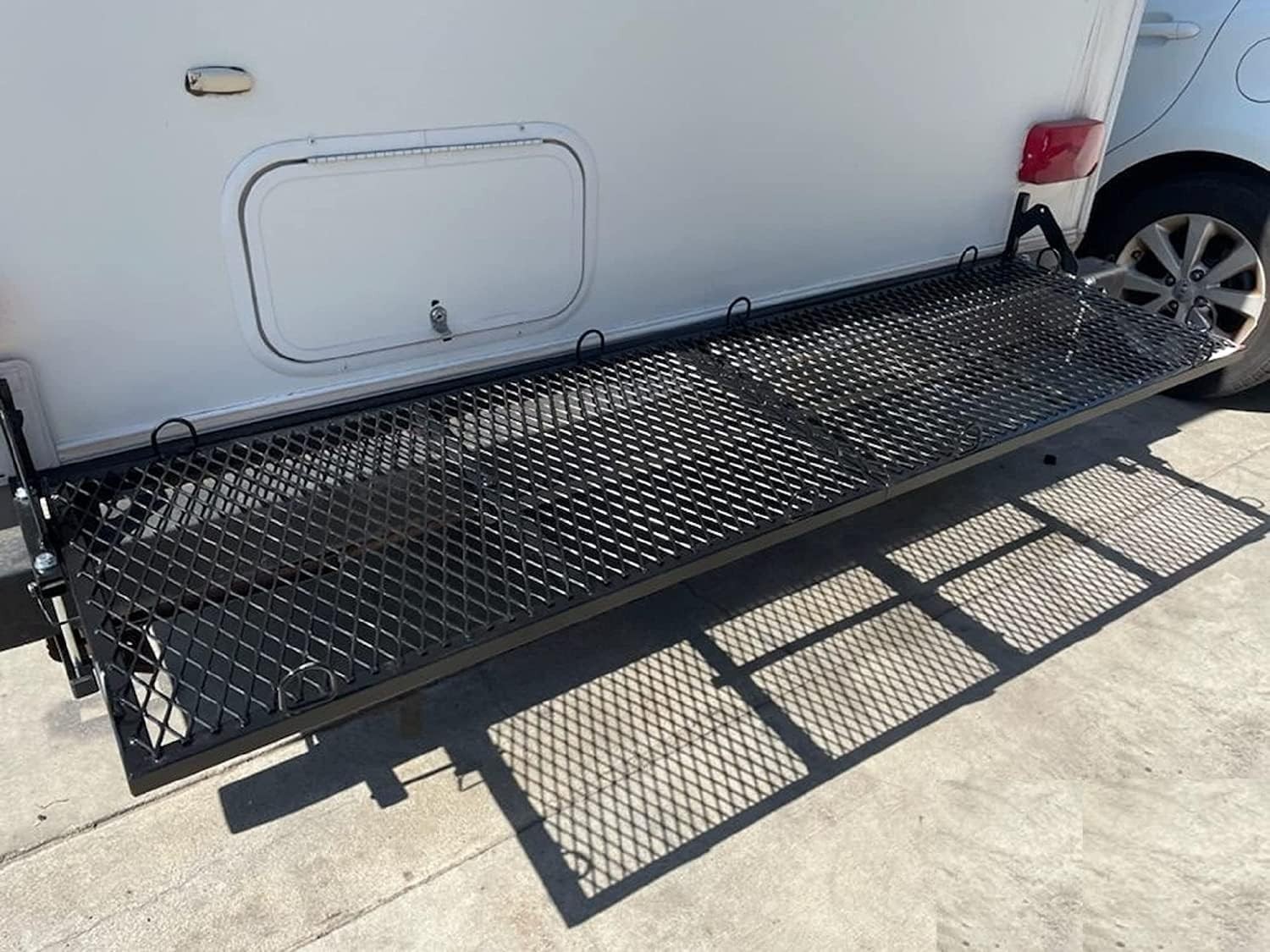 Camper Bumper Storage Rack Heavy Duty Steel with Powder Coated Finish 60″ x 20″