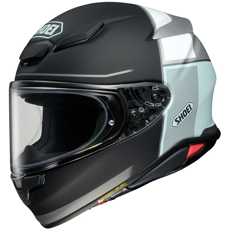 Shoei RF-1400 Yonder Helmet – Black/Lite Blue/Silver/White, XX-Large