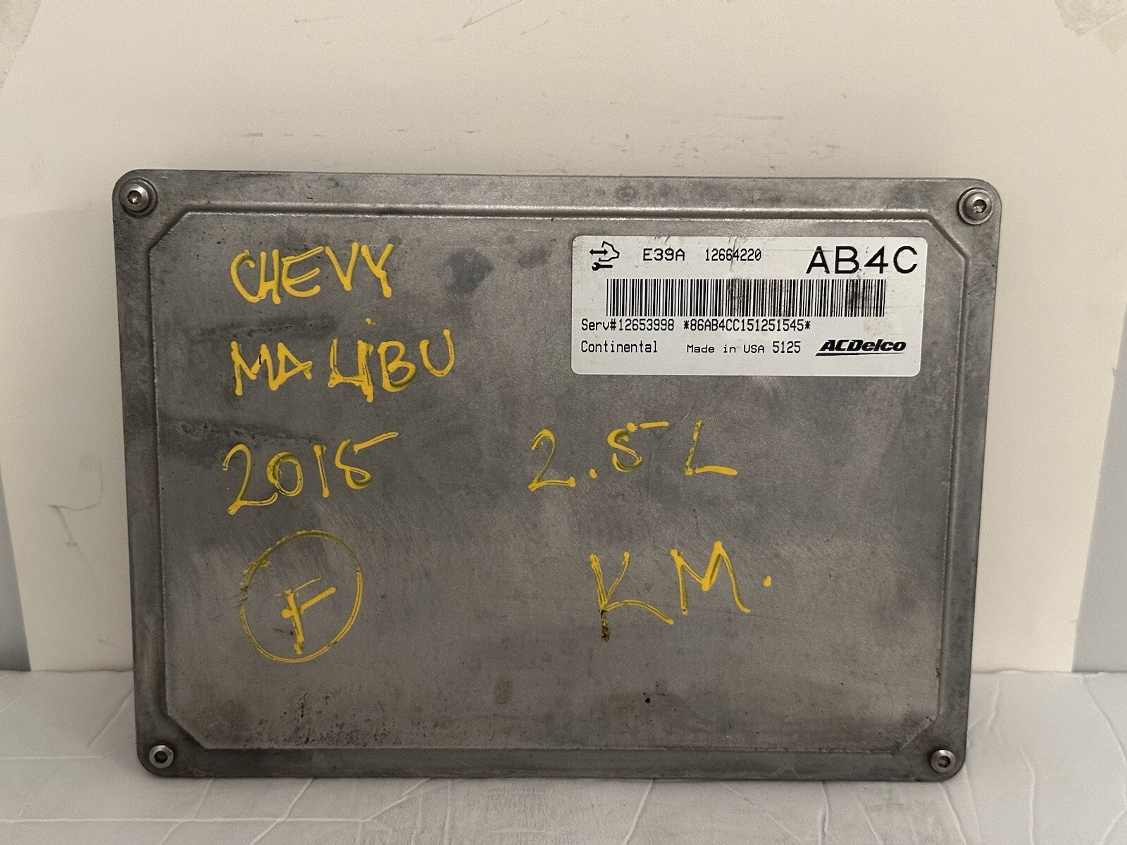 2015 CHEVY MALIBU 2.5L ECU ECM Engine Control Computer OEM 12653998