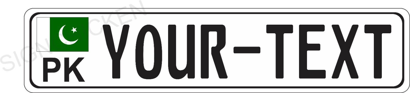 PAKISTAN, EURO TAG, BMW, European style License Plate, CUSTOM, ANY TEXT