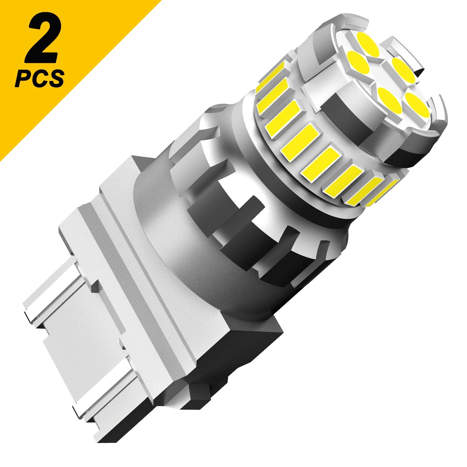 2x 3157 3156 LED Reverse Backup Turn Signal Light Bulbs 2400LM 6500K White