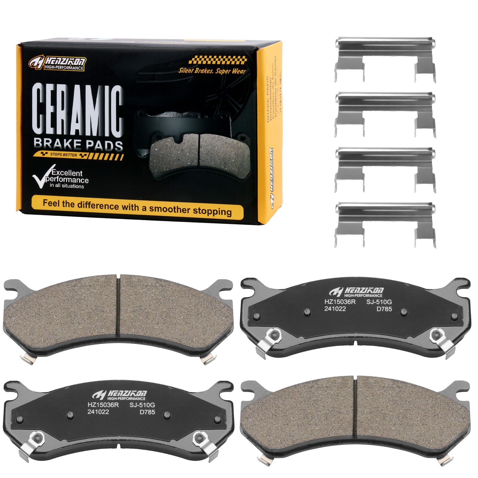 For 1999-2006 Chevrolet Silverado GMC Sierra 1500 Yukon Front Ceramic Brake Pads