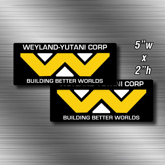 2x Weyland Yutani Corporation Decals Die Cut Sticker The Company logo