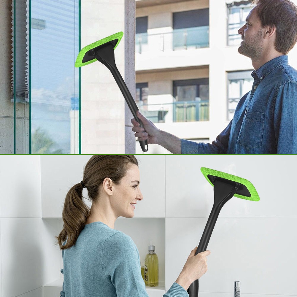 1SET Windshield Cleaner Wand Microfiber Car Inside Window Cleaning Tool Anti Fog