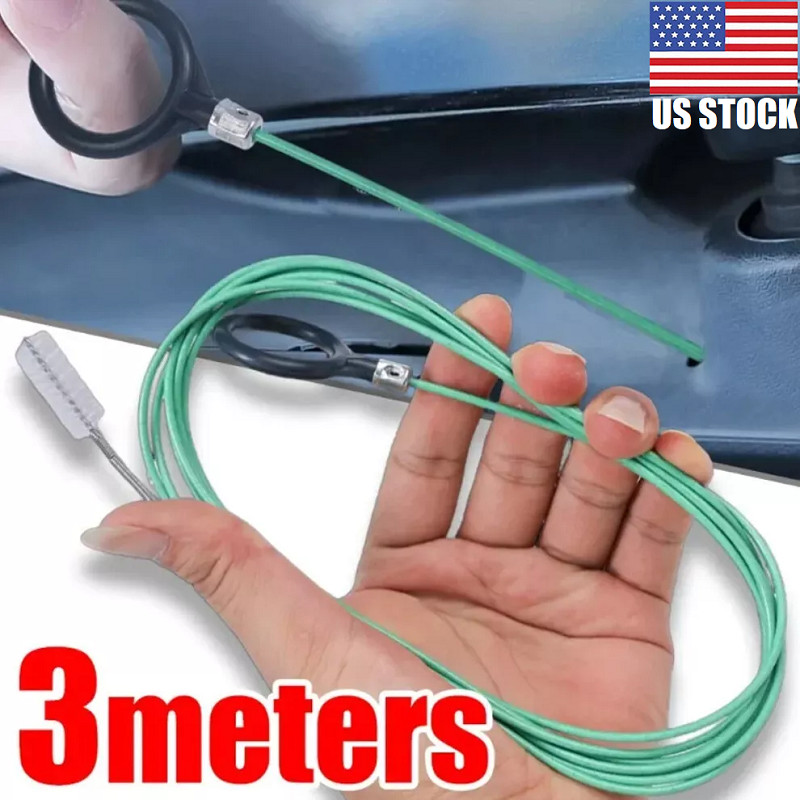 3 Meter Flexible Car Drain Dredge Sunroof Cleaning Scrub Brush Tool Accessories