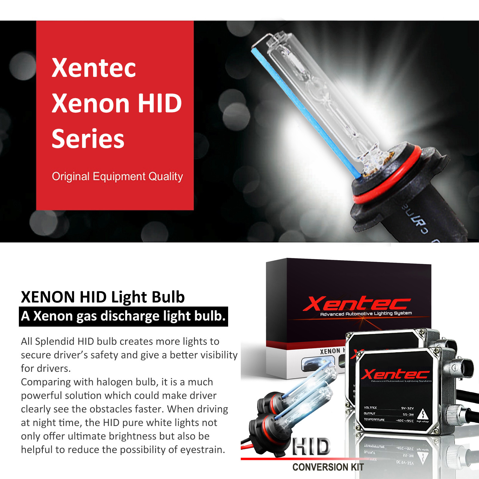 Xentec Xenon Light 35W 55W HID Conversion Kit 9006 880 For 1993-2017 GMC Yukon