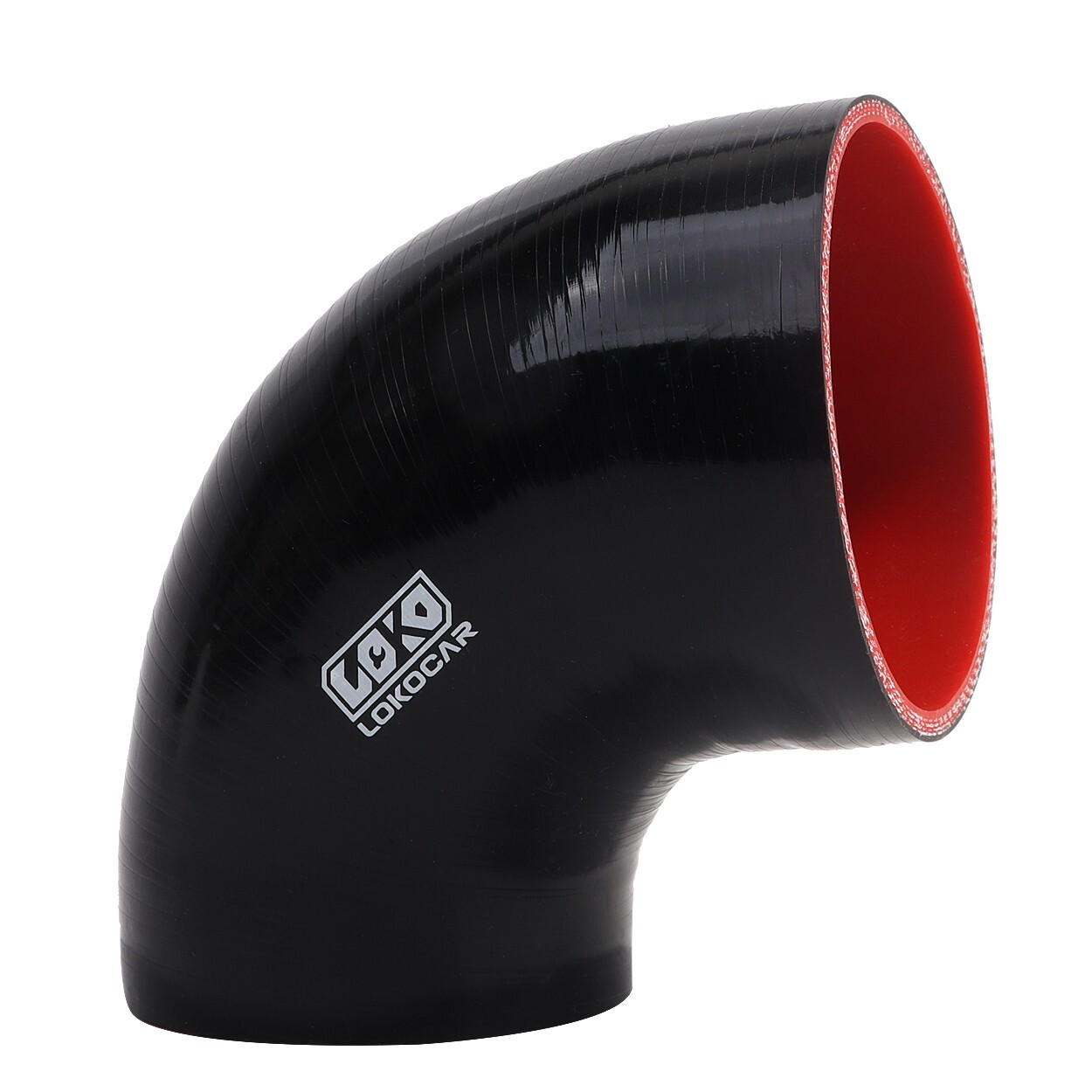 Silicone Hose 3″ To 3.5″ Inch 90° Degree Reducer 76mm – 89mm Pipe Coupler Black