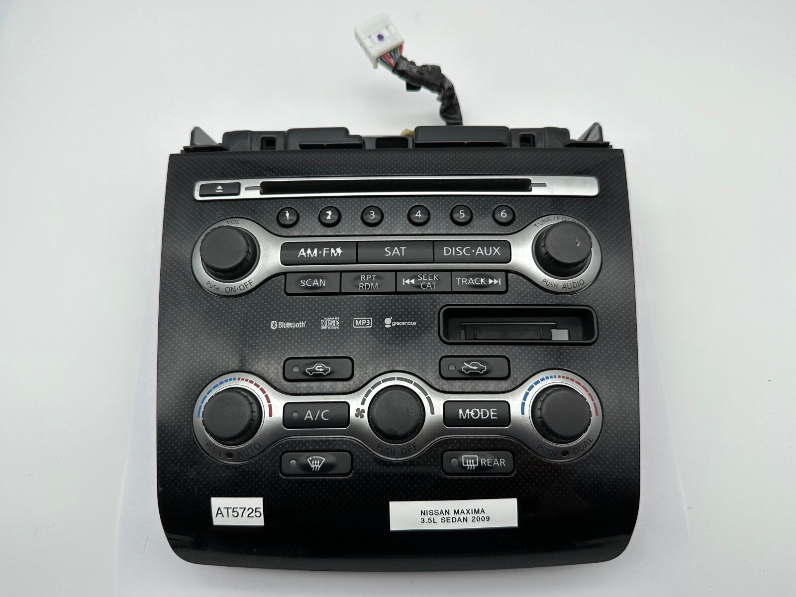 OEM 09-14 Nissan Maxima A35 AM FM Radio Climate Control CD Temp Switch Panel