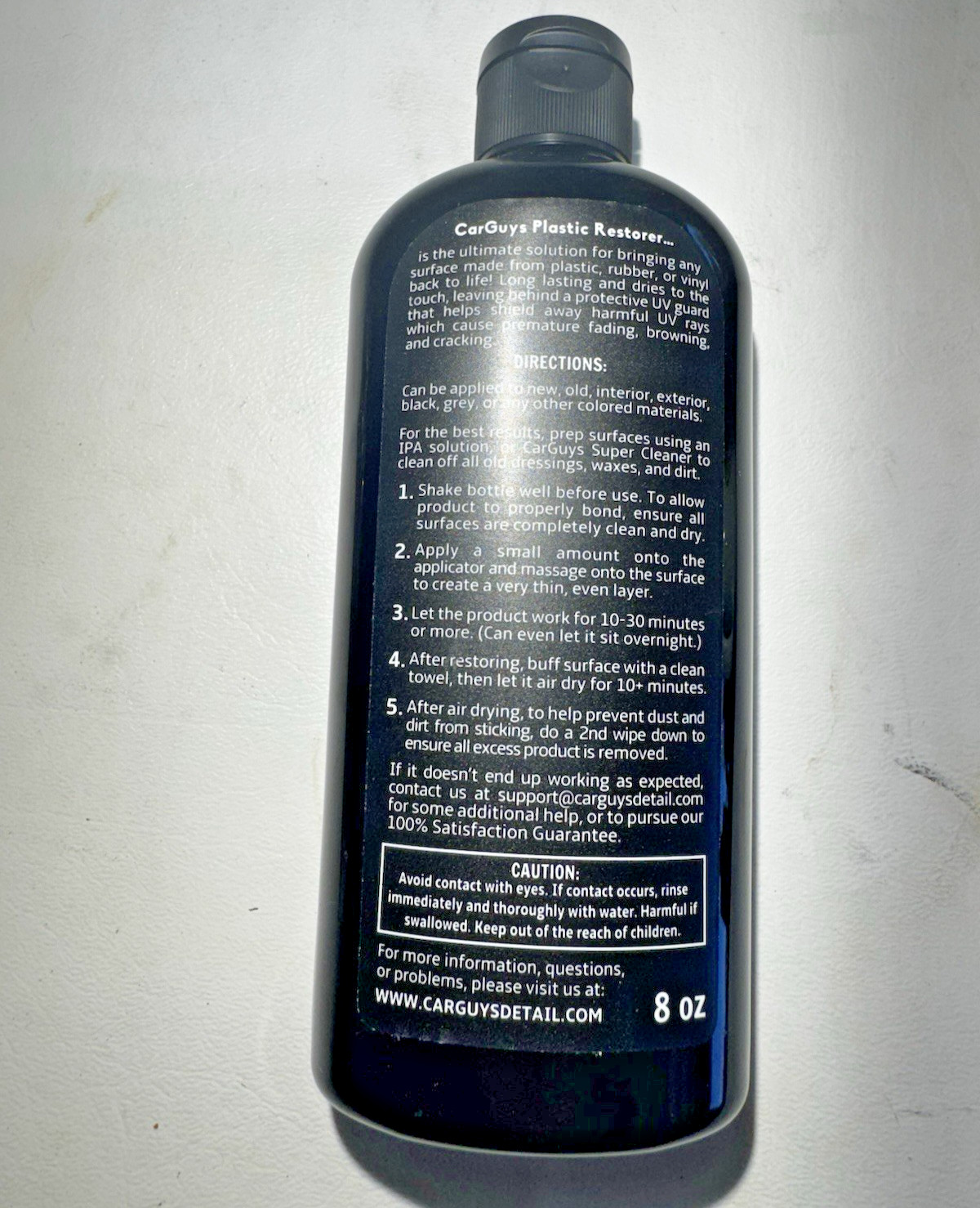 CAR GUYS Plastic Restorer Bring Plastic, Rubber, and Vinyl Back to Life 8 Oz