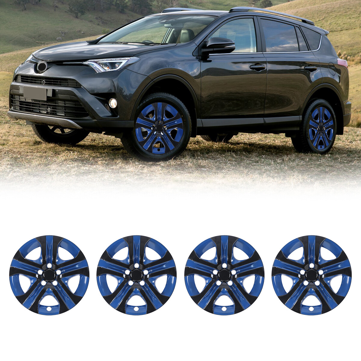 17 inch Set of 4 Wheel Covers Snap On Hub Caps Fit 17″ 2013-2018 Toyota RAV4