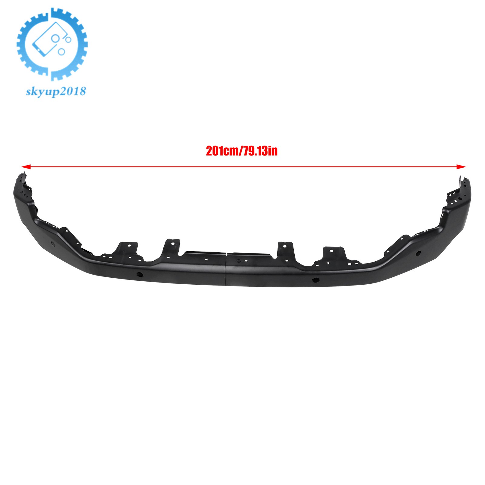 GM1002899 Black Split Front Bumper With Sensor Holes For GMC Sierra 1500 2022-25
