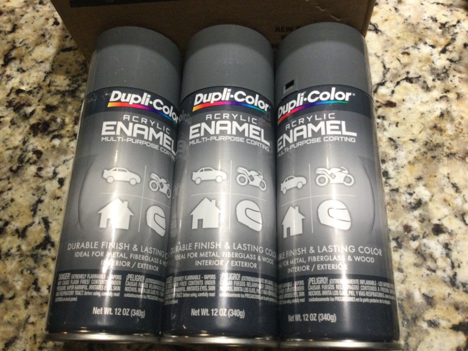 Duplicolor DA1612 Machinery Gray Acrylic Enamel Multi-Purpose Coating 3 Cans