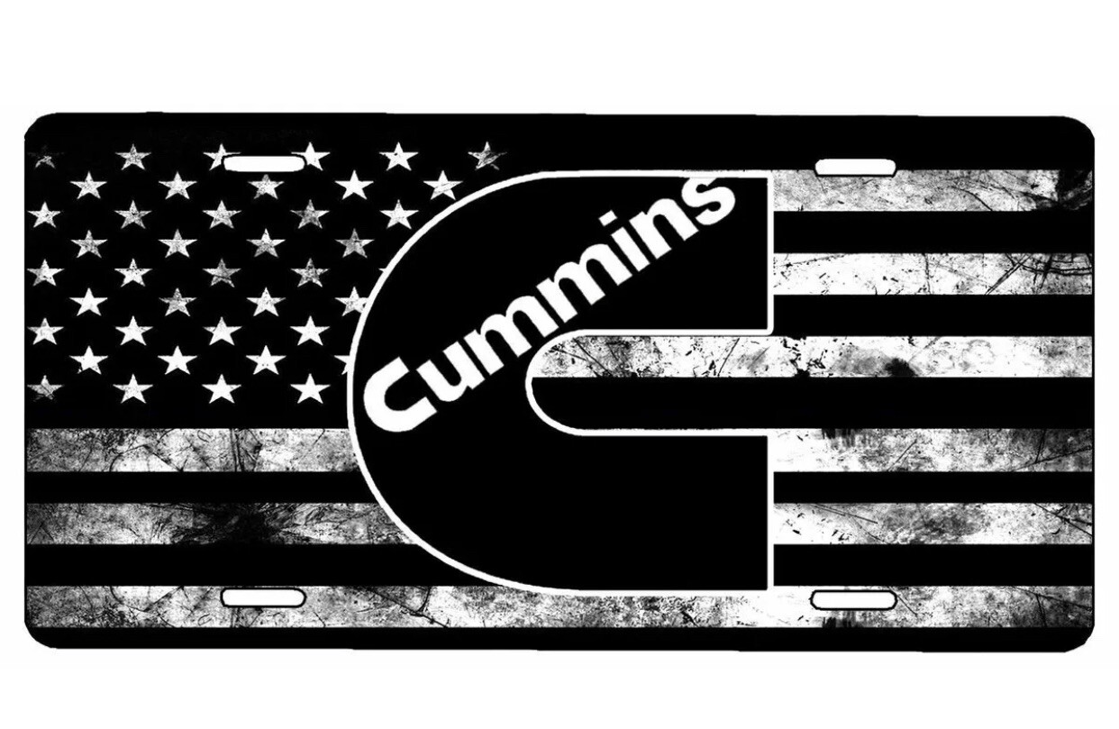 American Flag Tactical Cummins Aluminium License Plate Highest Quality