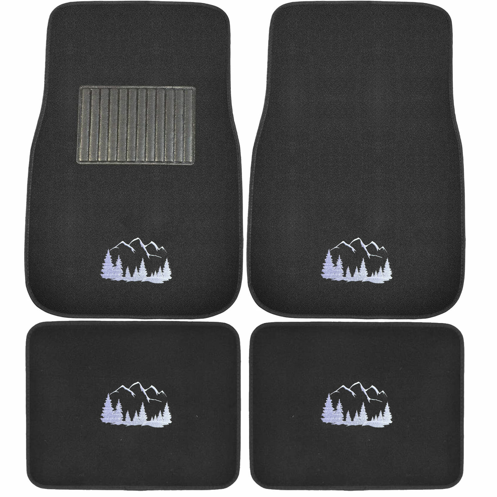 4PC Mountain Car Truck SUV Front Rear All Weather Carpet Floor Mats Fit JEEP