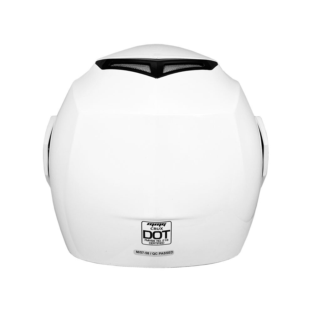MMG Modular Full Face Motorcycle Helmet Flip-Up Visor DOT Gloss White Large