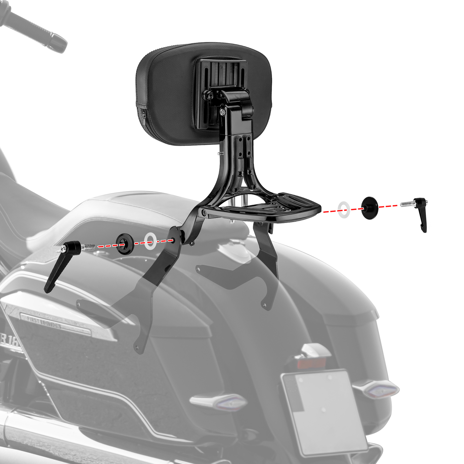 Multi-Purpose Backrest Sissy Bar For BMW R18 Bagger Transcontinental Roctane 20+