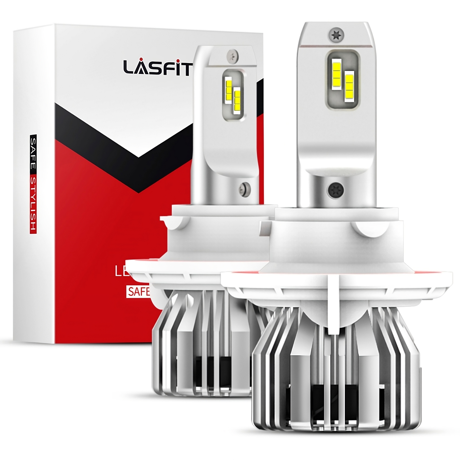 Lasfit H13 9008 LED Headlight Bulb High Low Beam 6000K 50W 5000LM Bright White