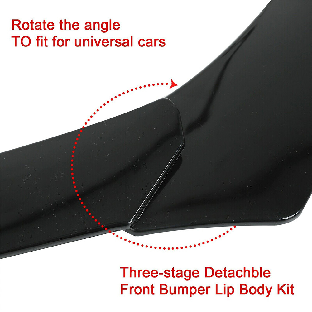 Universal Front Bumper Lower Lip Spoiler Splitter For Audi A3 A4 A5 A6 S3 S4 S6
