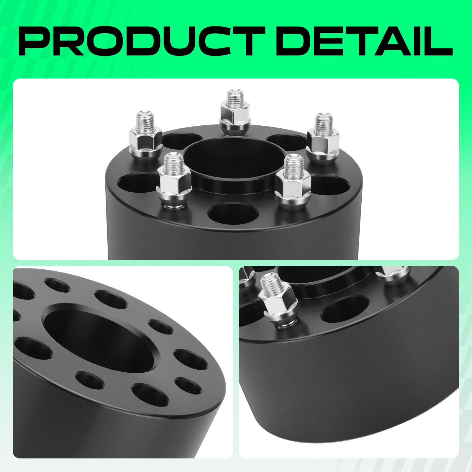2Pcs 5×4.75″ to 5×4.75″ Wheel Spacers M12x1.5 70.5mm 3″ for Buick Cadillac GMC