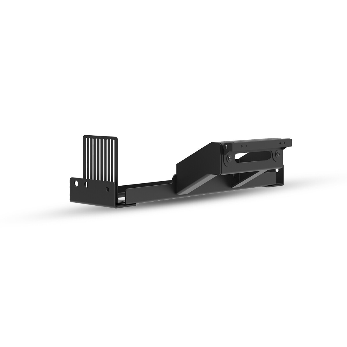 Black Steel Front Hidden Winch Mounting Plate For 2019-2024 Ram 2500 3500